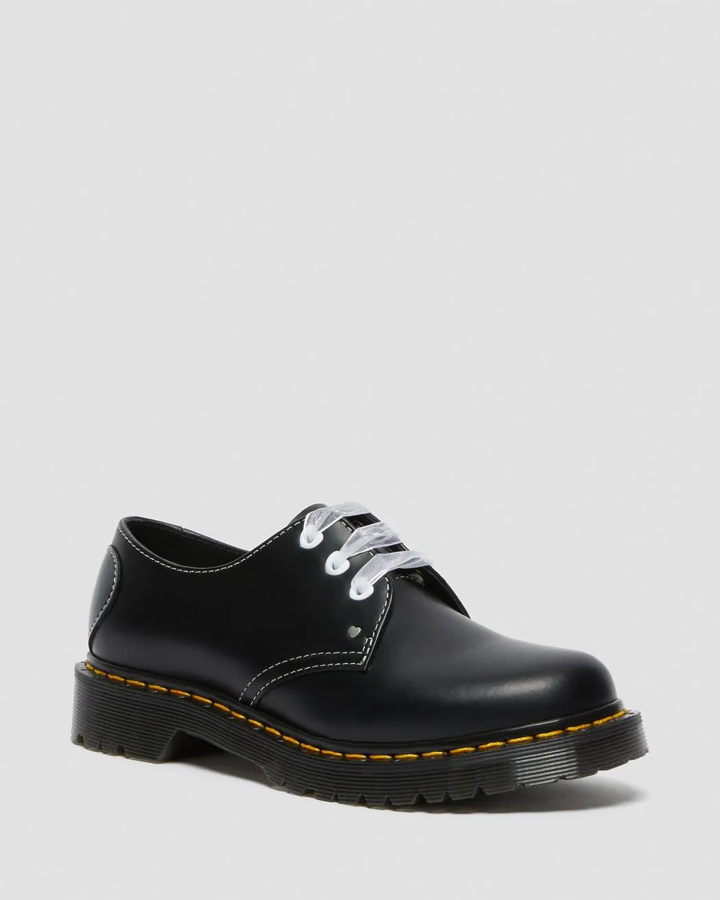 1461 Hearts Black Smooth   Patent Oxford Shoe