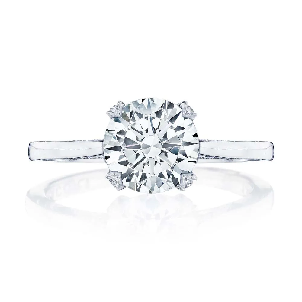 18k White Gold Round Solitaire Engagement Ring