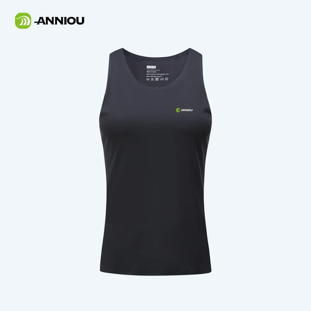 ANNIOU New Sports Vest For Unisex Lightweight Quick-drying Breathable Training Marathon Fitness Tank Top Running Sleeveless Tops