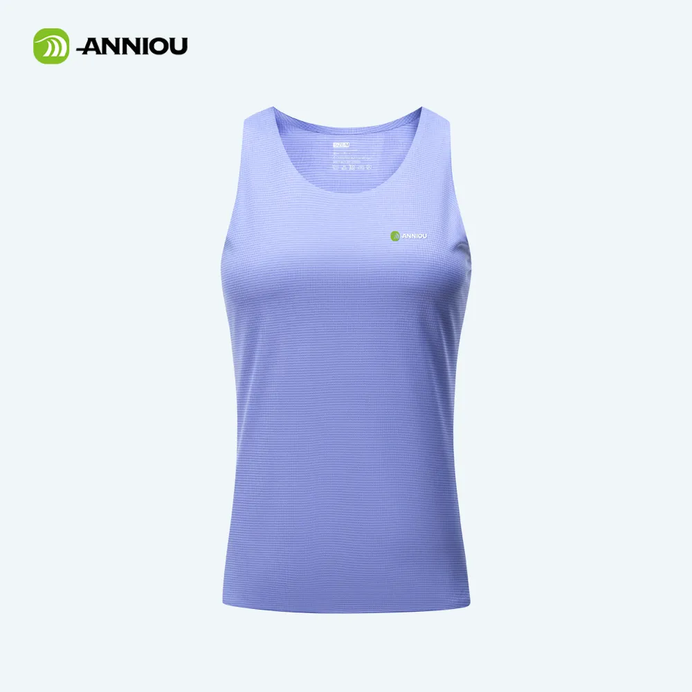 ANNIOU New Sports Vest For Unisex Lightweight Quick-drying Breathable Training Marathon Fitness Tank Top Running Sleeveless Tops