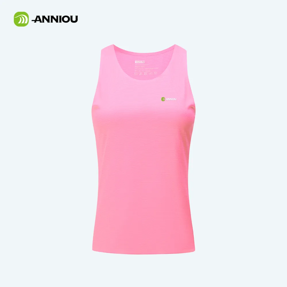 ANNIOU New Sports Vest For Unisex Lightweight Quick-drying Breathable Training Marathon Fitness Tank Top Running Sleeveless Tops