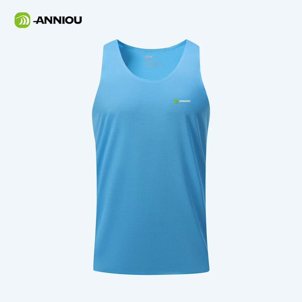 ANNIOU New Sports Vest For Unisex Lightweight Quick-drying Breathable Training Marathon Fitness Tank Top Running Sleeveless Tops