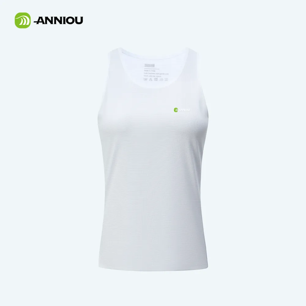 ANNIOU New Sports Vest For Unisex Lightweight Quick-drying Breathable Training Marathon Fitness Tank Top Running Sleeveless Tops