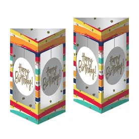 Birthday Stripes 3D Centerpiece w/Danglers (2/Pkg)