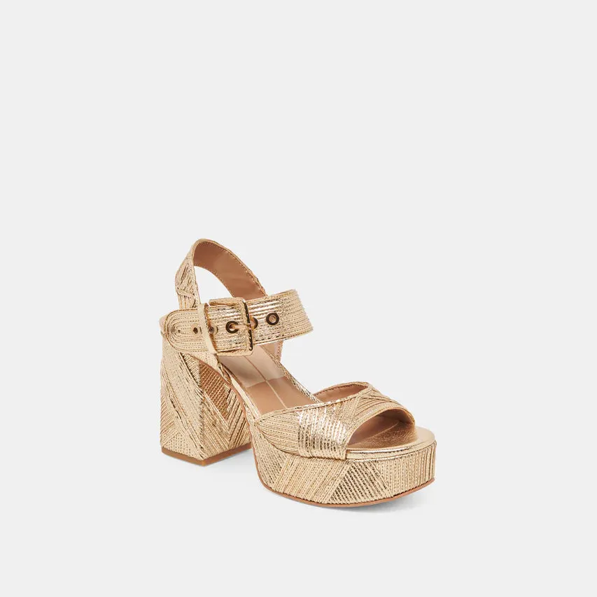 Bobby Deco Gold Heels