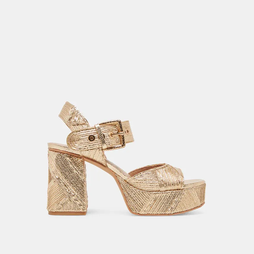 Bobby Deco Gold Heels