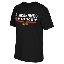 Chicago Blackhawks Reebok Black Adult Center Ice Shirt