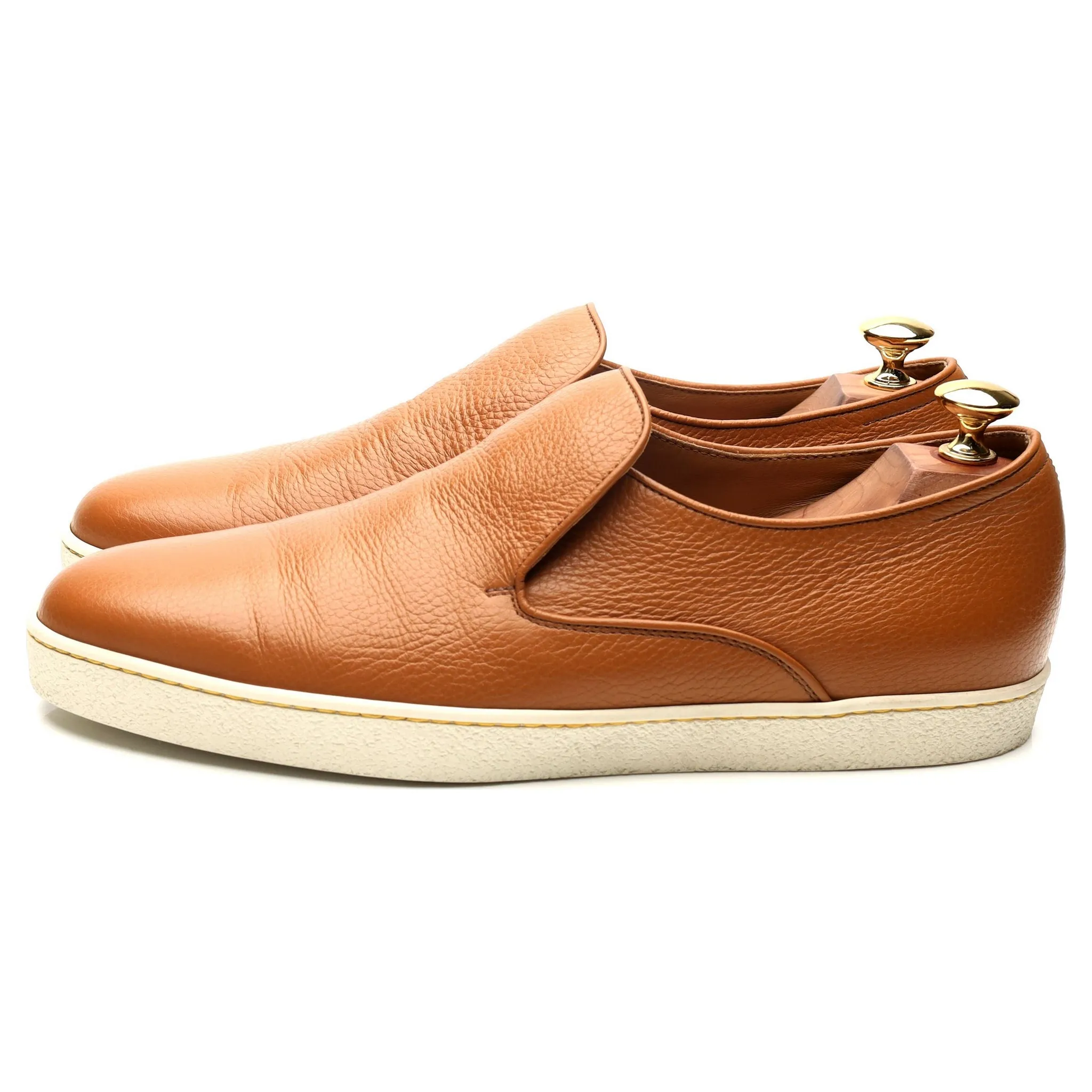 'Haven' Tan Brown Slip-on Sneakers UK 8.5