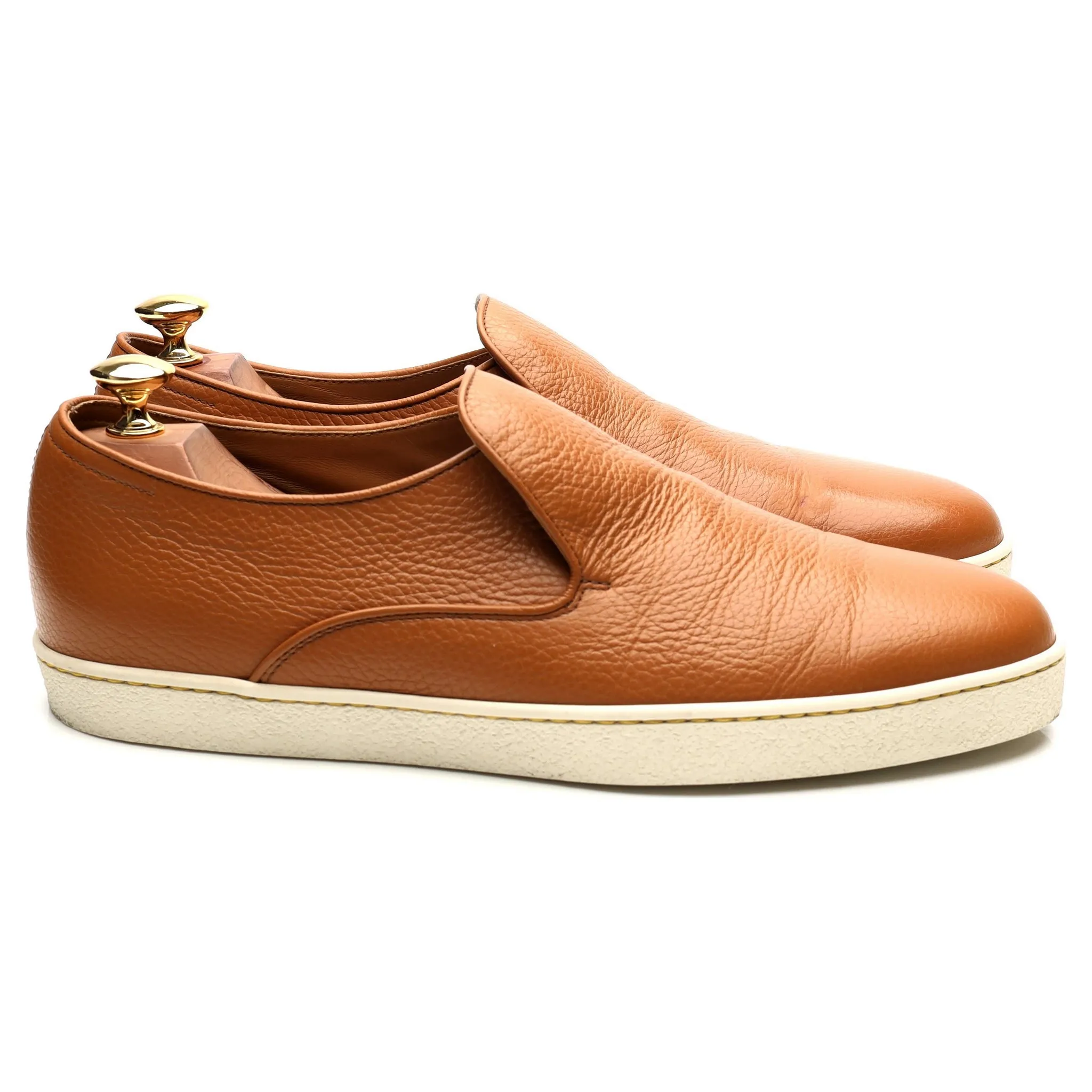 'Haven' Tan Brown Slip-on Sneakers UK 8.5