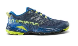 La Sportiva Akasha II Men's Mountain Running Shoe - Storm Blue/Lime Punch