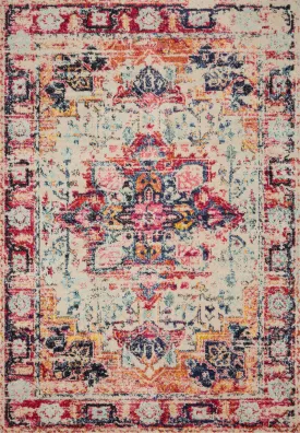 Nadia Rug in Ivory & Pink