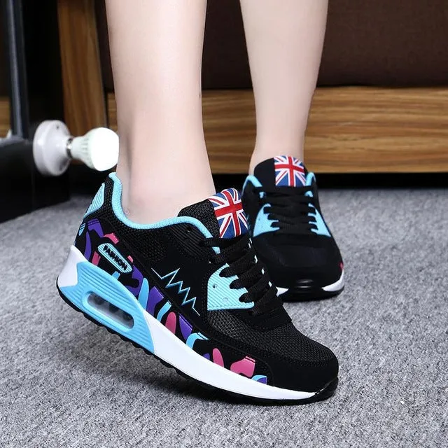 New 2017 Fashion Flats Women Trainers Breathable Sport Woman Shoes Casual Outdoor Walking Women Flats Zapatillas Mujer