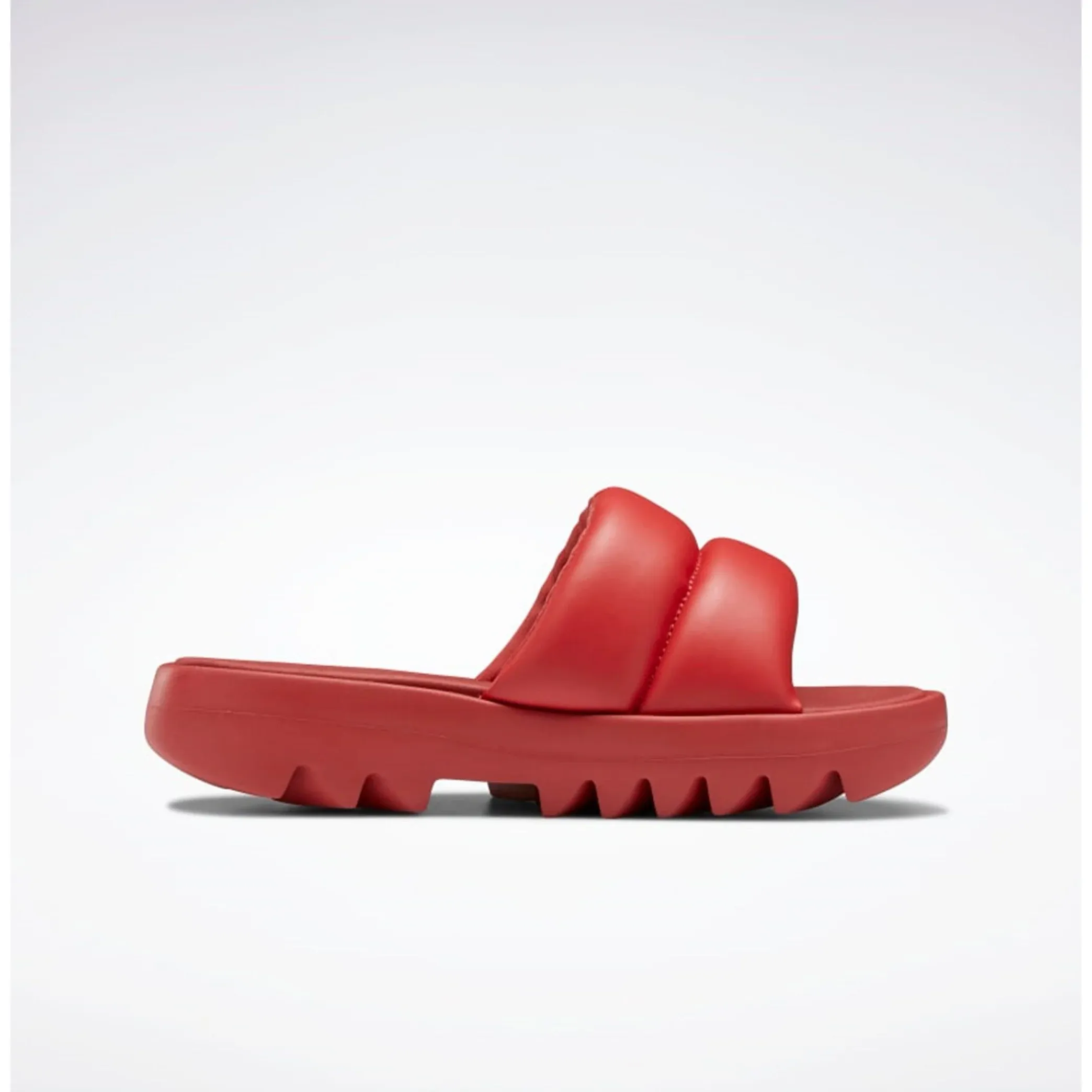 Reebok Cardi B Womens Slides - Vibrant Mars Red Comfort Footwear