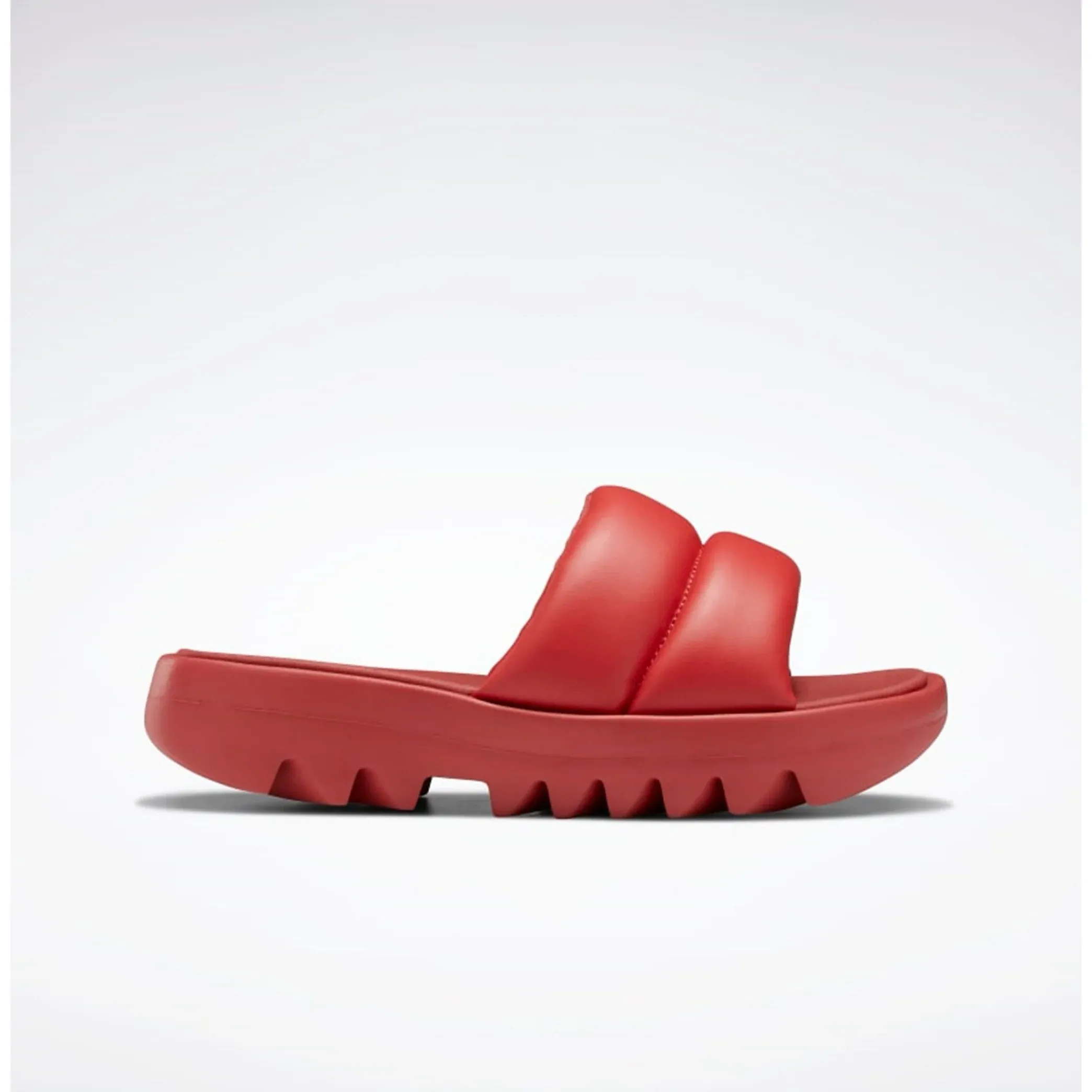 Reebok Cardi B Womens Slides - Vibrant Mars Red Comfort Footwear