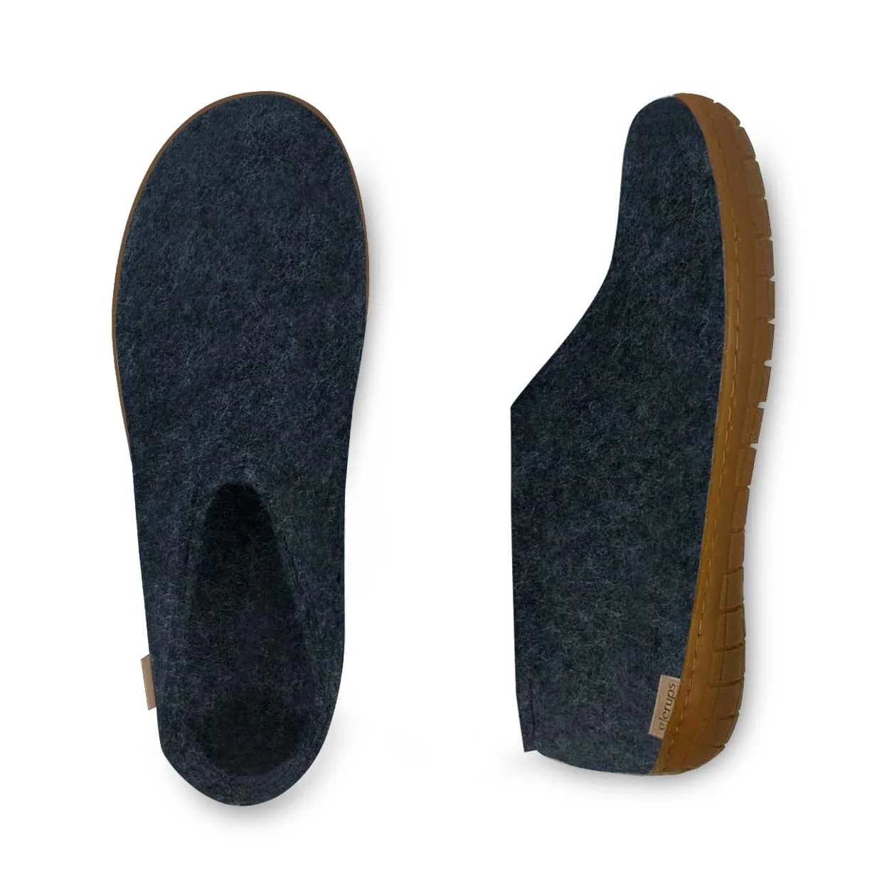 Shoe with natural rubber sole - honey - Denim