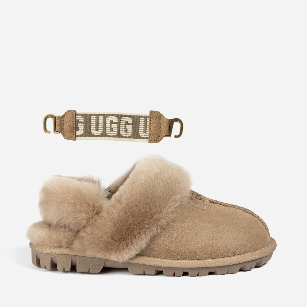 Ugg Coquette Slipper (Elastic Logo & Wool Strap) (Detachable Feature)